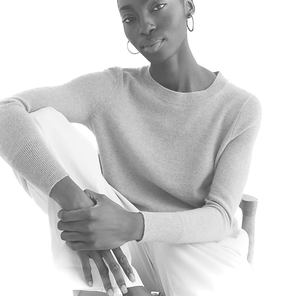 J. CREW | XXS | 100% Cashmere Dusty Rose Light Knit Crewneck Longsleeve Sweater - Picture 3 of 17